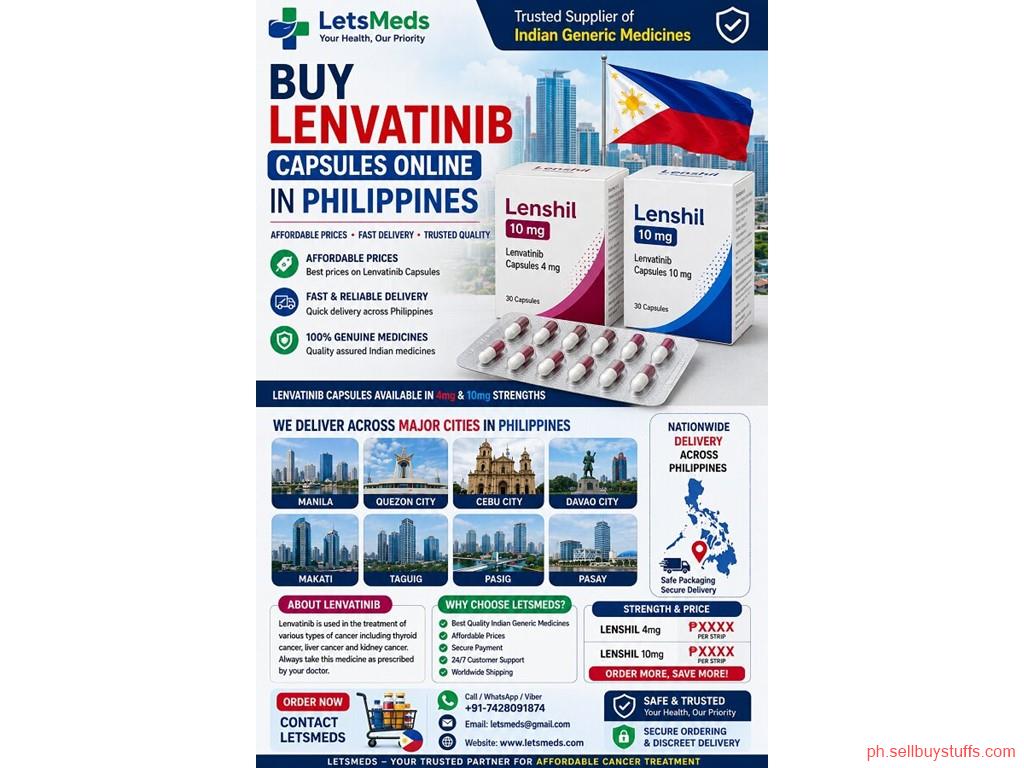 Philippines Classifieds Buy Online Lenvatinib 10 mg Price in Taguig, Philippines