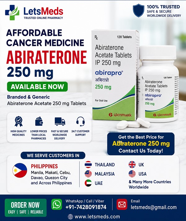 Philippines Classifieds Order Generic Abiraterone 250 mg Online In Metro Manlia from LetsMeds Pharmacy