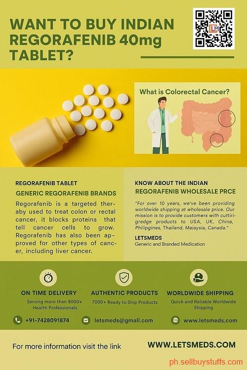 Philippines Classifieds Affordable Regorafenib 40 mg in Philippines – Get generic Regorafenib tablet price lower than local pharmacy rates